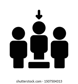 hiring glyph flat vector icon