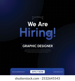 Hiring Graphic Designer post for social media.