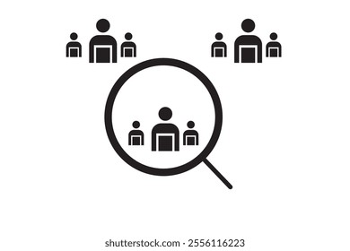 Hiring, human resources, recruitment icon. Employee hiring search, recruitment. Talent Management. User Research. Evaluating, Candidate. Search Human Candidate for Job. Trusted, lookup.MISSING PERSONS