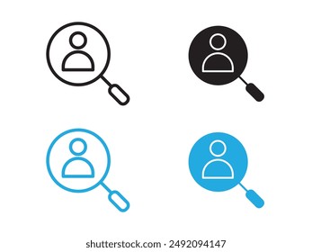 Hiring icon black and white vector outline sign