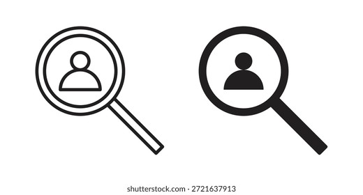 Hiring icon in filled, thin line, stroke style for website and apps