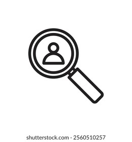Hiring icon Flat art in black and white isolated