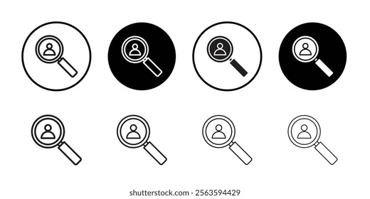 Hiring icon Flat art in black and white isolated
