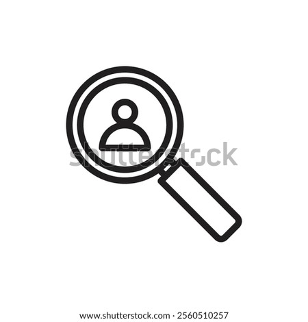 Hiring icon Flat art in black and white isolated