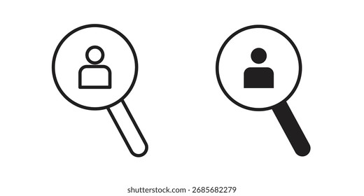 Hiring icon flat black and white logo