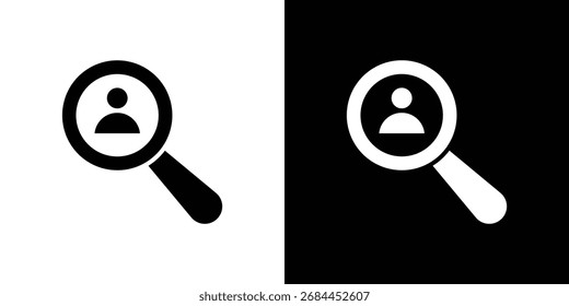 Hiring icon in flat style, filled black symbol