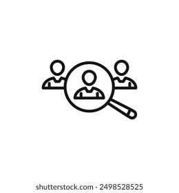 Hiring icon isolated on white background