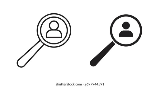 Línea de iconos de contratación. eps 10 Ilustración vectorial