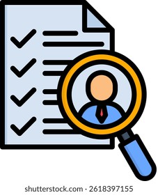 Hiring Icon Lineal Color Vector Illustration