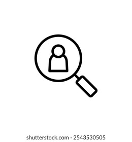 Hiring icon logo design. Search job vacancy sign and symbol. Human resources concept. Recruitment
