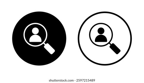 Hiring icon logo design. Search job vacancy sign and symbol. Human resources concept. Recruitment