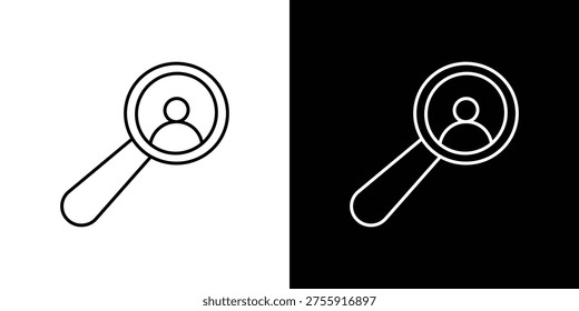 Hiring icon or logo, simple minimal style. outline doodle icon.
