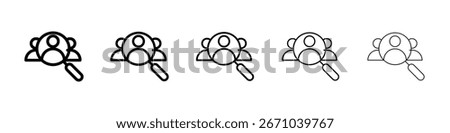 Hiring icon logo in stroke lines collection