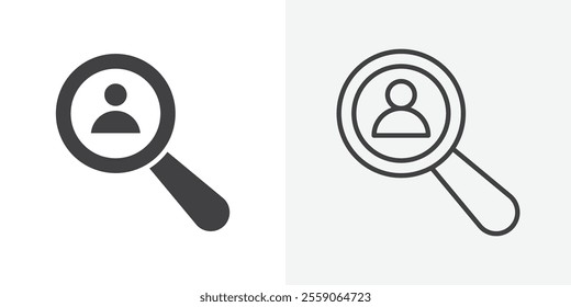 Hiring icon. outlined vector style.