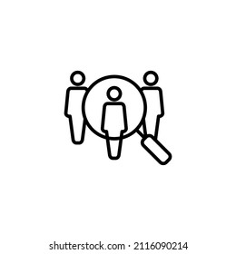 Hiring icon. Search job vacancy sign and symbol. Human resources concept. Recruitment