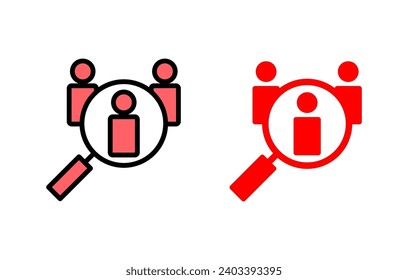 Hiring icon set illustration. Search job vacancy sign and symbol. Human resources concept. Recruitment