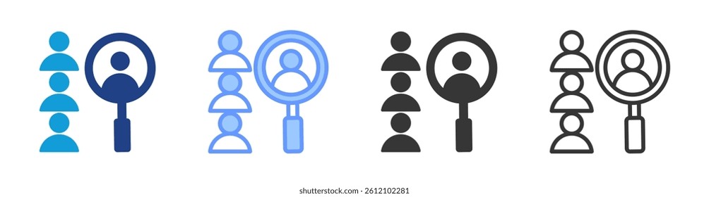 Hiring icon set multiple style collection