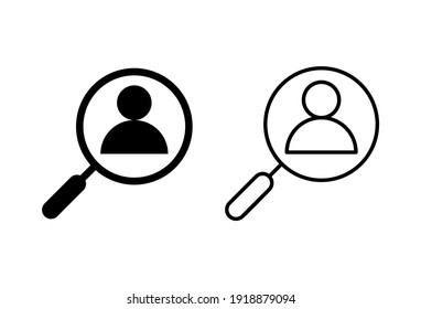 Hiring Icon Set. Search Job Vacancy Icon. Human Resources Concept. Recruitment