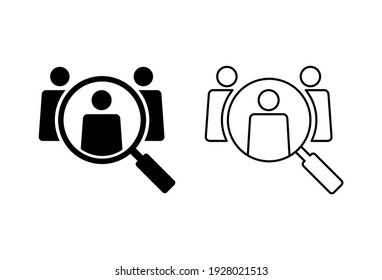 Hiring Icon Set. Search Job Vacancy Icons. Human Resources Concept. Recruitment