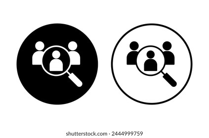 Hiring icon set. Search job vacancy icon. Human resources concept. Recruitment