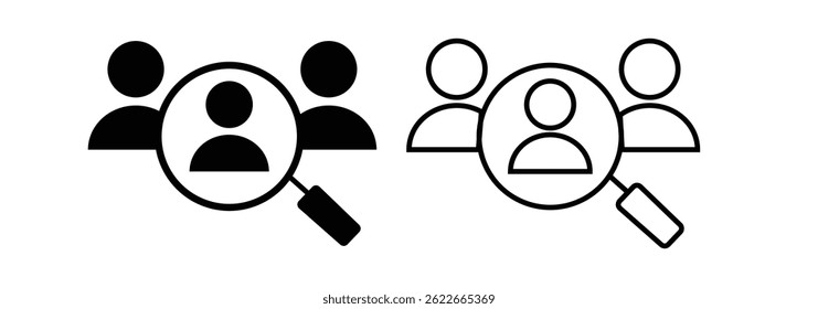 Hiring icon set. Search job vacancy icon. Human resources concept. Recruitment