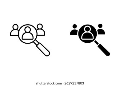 Hiring icon set. Search job vacancy icon. Human resources concept. Recruitment on white background	
