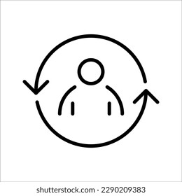 hiring icon set. Thin line recruitment icon from startup and strategy collection. on a white background. Editable rent symbol for web and mobile use.