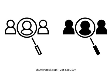 Hiring icon set. Vector illustration.