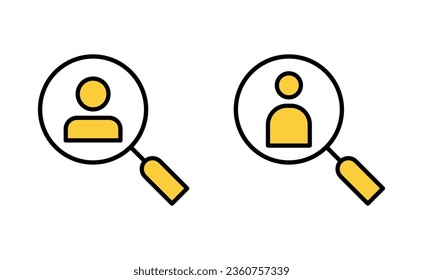 Hiring icon set  for web and mobile app. Search job vacancy sign and symbol. Human resources concept. Recruitment