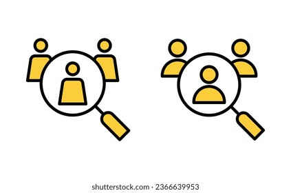 Hiring icon set  for web and mobile app. Search job vacancy sign and symbol. Human resources concept. Recruitment