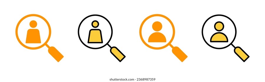 Hiring icon set  for web and mobile app. Search job vacancy sign and symbol. Human resources concept. Recruitment