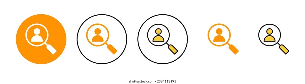 Hiring icon set  for web and mobile app. Search job vacancy sign and symbol. Human resources concept. Recruitment