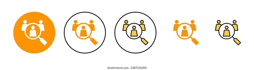 Hiring icon set  for web and mobile app. Search job vacancy sign and symbol. Human resources concept. Recruitment