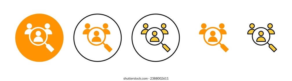 Hiring icon set  for web and mobile app. Search job vacancy sign and symbol. Human resources concept. Recruitment