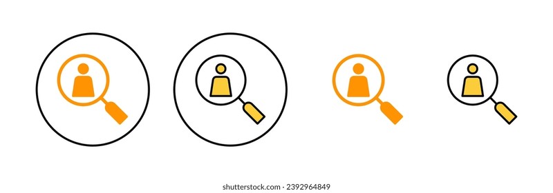 Hiring icon set  for web and mobile app. Search job vacancy sign and symbol. Human resources concept. Recruitment