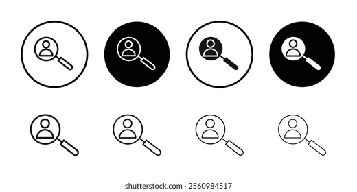 Hiring icon set for web and mobile app. Search job vacancy sign and symbol. Human resources concept. Recruitment