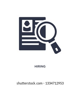 hiring icon. Simple element illustration from human resources concept. hiring editable symbol design on white background. Can be use for web and mobile.