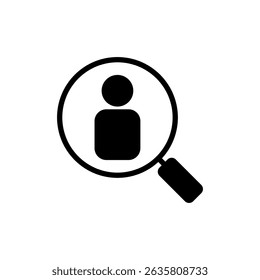Hiring icon symbol for apps and websites. Search job vacancy sign and symbol. Human resources concept. Recruitment
