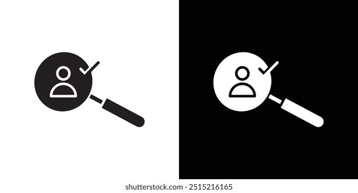Icono de contratación Ilustración plana de línea delgada