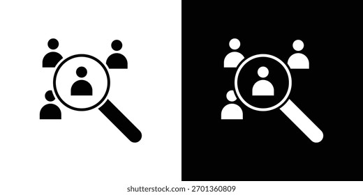 Icono de contratación. Ilustración vectorial. Diseño plano.