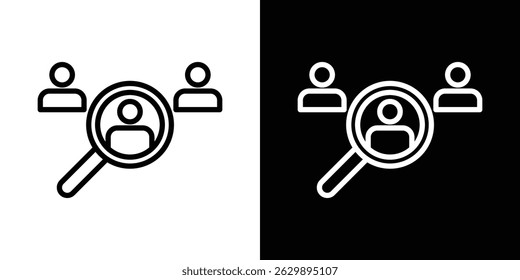 Vector de icono de contratación, Plantilla de logotipo de ilustración en estilo de moda