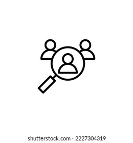 Hiring icon vector illustration. Search job vacancy sign and symbol. Human resources concept. Recruitment