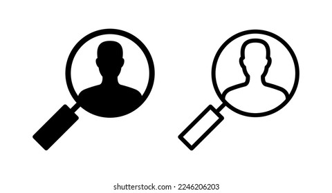 Hiring icon vector illustration. Search job vacancy sign and symbol. Human resources concept. Recruitment