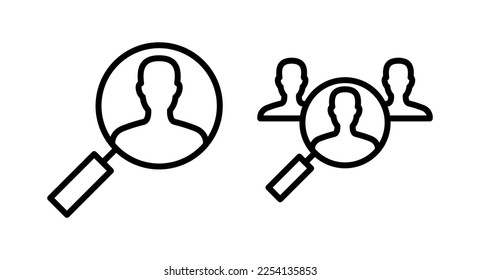 Hiring icon vector illustration. Search job vacancy sign and symbol. Human resources concept. Recruitment