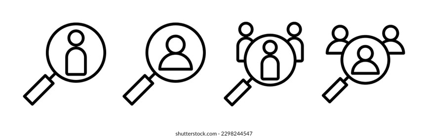 Hiring icon vector illustration. Search job vacancy sign and symbol. Human resources concept. Recruitment