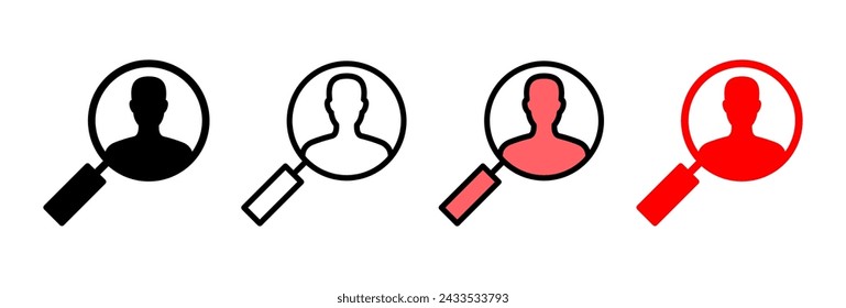Hiring icon vector illustration. Search job vacancy sign and symbol. Human resources concept. Recruitment