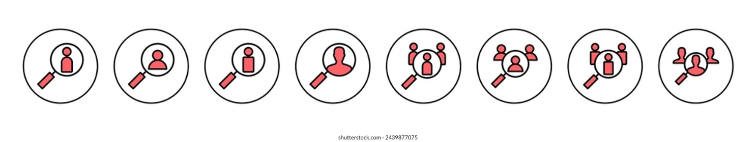 Hiring icon vector illustration. Search job vacancy sign and symbol. Human resources concept. Recruitment