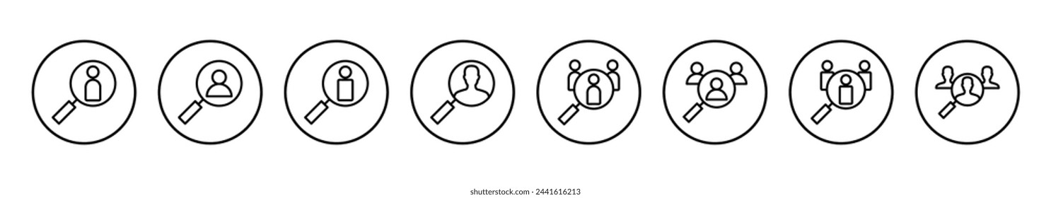 Hiring icon vector illustration. Search job vacancy sign and symbol. Human resources concept. Recruitment