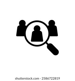 Hiring icon vector illustration. Search job vacancy sign and symbol. Human resources concept. Recruitment