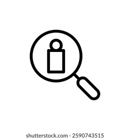 Hiring icon vector illustration. Search job vacancy sign and symbol. Human resources concept. Recruitment